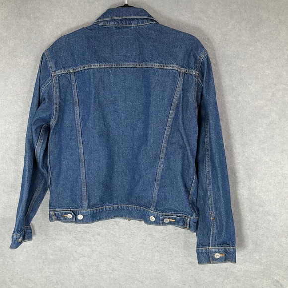 Levi's Denim Trucker Jacket Classic Fit Jean Jacket Dark Wash Size L Cowboy Barn - Picture 2 of 14